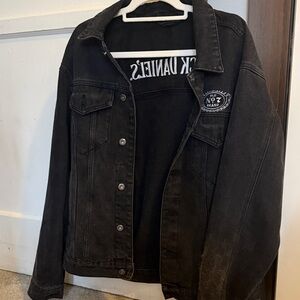 Jack Daniels Black Denim Jacket Sz M